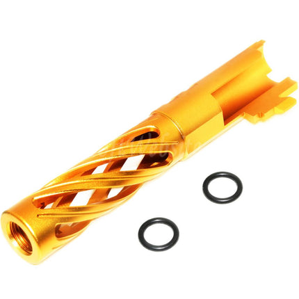 Canon extérieur creux en spirale Tornado CNC 5KU 4,3 pouces 106 mm/110 mm + 11 mm CW pour pistolets Tokyo Marui Hi-Capa 4,3 GBB Airsoft