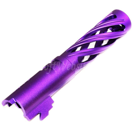 Canon extérieur creux en spirale Tornado CNC 5KU 4,3 pouces 106 mm/110 mm + 11 mm CW pour pistolets Tokyo Marui Hi-Capa 4,3 GBB Airsoft