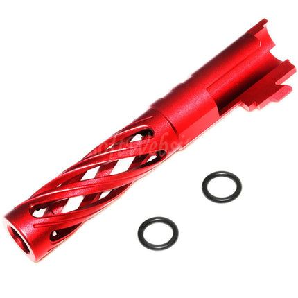 Canon extérieur creux en spirale Tornado CNC 5KU 4,3 pouces 106 mm/110 mm + 11 mm CW pour pistolets Tokyo Marui Hi-Capa 4,3 GBB Airsoft