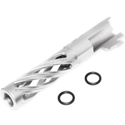 Canon extérieur creux en spirale Tornado CNC 5KU 4,3 pouces 106 mm/110 mm + 11 mm CW pour pistolets Tokyo Marui Hi-Capa 4,3 GBB Airsoft