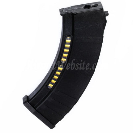 CYMA 220rd Polymer Mid-Cap Magazine with Dummy Display For AK Series AEG Rifles Airsoft Black