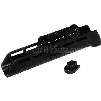 Système de garde-main supérieur et inférieur CYMA 110 mm/265 mm en polymère style ZHUKOV AKM M-LOK pour fusils AEG de la série CYMA AK Airsoft noir