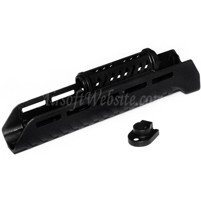 Système de garde-main supérieur et inférieur CYMA 110 mm/265 mm en polymère style ZHUKOV AKM M-LOK pour fusils AEG de la série CYMA AK Airsoft noir