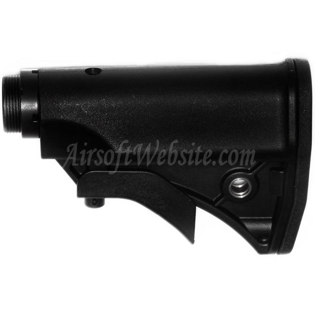 Crosse rétractable compacte CYMA LWRCI avec tube de crosse pour fusils AEG Platinum Series MP5 Airsoft Noir