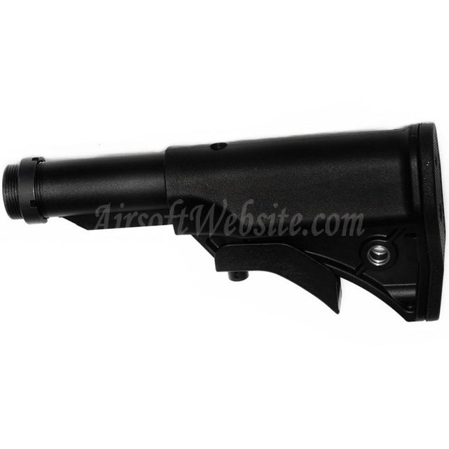 Crosse rétractable compacte CYMA LWRCI avec tube de crosse pour fusils AEG Platinum Series MP5 Airsoft Noir