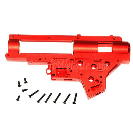 Boîtier de boîte de vitesses CYMA CNC en aluminium 8 mm QD pour fusils AEG CYMA Platinum Series SR25 QBS Series Airsoft Red
