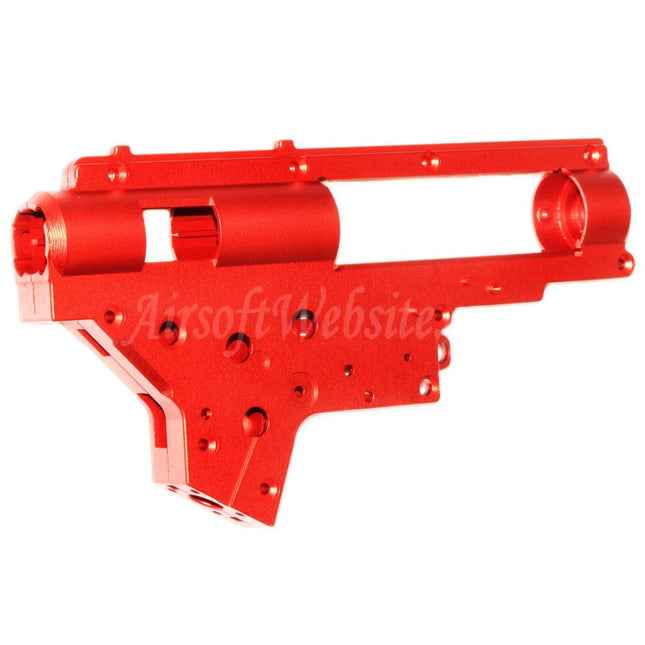 Boîtier de boîte de vitesses CYMA CNC en aluminium 8 mm QD pour fusils AEG CYMA Platinum Series SR25 QBS Series Airsoft Red