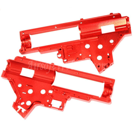 Boîtier de boîte de vitesses CYMA CNC en aluminium 8 mm QD pour fusils AEG CYMA Platinum Series SR25 QBS Series Airsoft Red