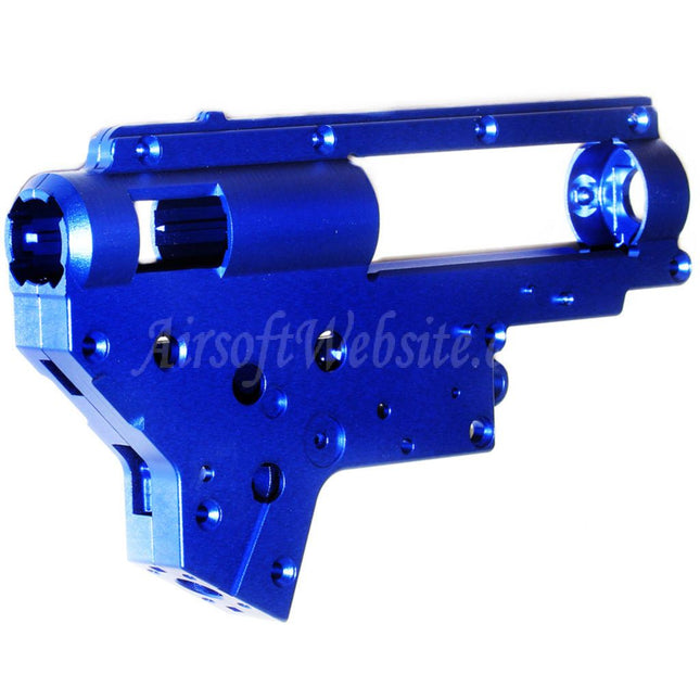 Boîtier de boîte de vitesses CYMA CNC en aluminium 8 mm QD pour fusils AEG CYMA Platinum Series M4 QBS Series Airsoft Bleu