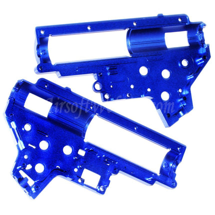 Boîtier de boîte de vitesses CYMA CNC en aluminium 8 mm QD pour fusils AEG CYMA Platinum Series M4 QBS Series Airsoft Bleu