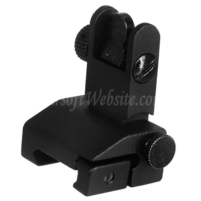 Viseur arrière rabattable en métal CYMA pour fusils AEG M4 M16 avec rail Picatinny 20 mm 1913