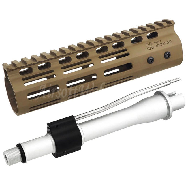 Système de rail de garde-main M-Lok CYMA CGS Noveske SBR NSR7 (7") avec canon extérieur pour fusils CYMA CGS AR M4 Tokyo Marui M4 MWS GBB Airsoft