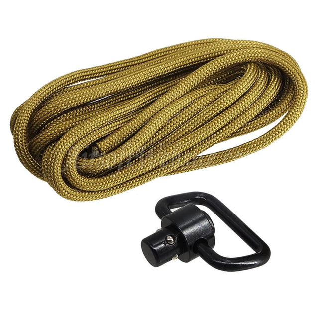 Crosse rétractable APS RS-4 avec support de sangle QD et paracorde pour fusils M4 AEG à tube tampon Airsoft Noir