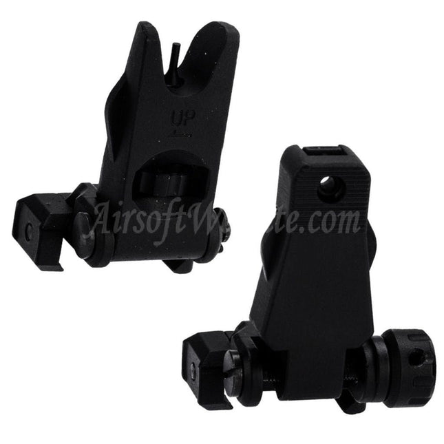 Viseur avant et arrière rabattable APS New Hawk pour fusils AEG M4/M16 avec rail Picatinny 20 mm 1913