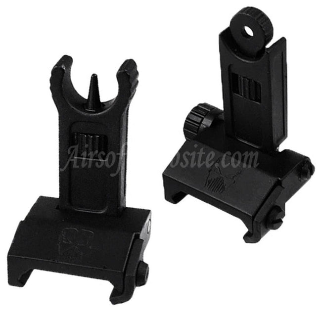 Viseur avant et arrière rabattable APS Phantom pour fusils AEG M4 M16 avec rail Picatinny 20 mm 1913