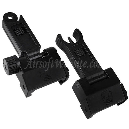 Viseur avant et arrière rabattable APS Phantom pour fusils AEG M4 M16 avec rail Picatinny 20 mm 1913