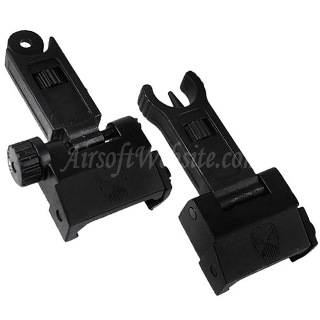 Viseur avant et arrière rabattable APS Phantom pour fusils AEG M4 M16 avec rail Picatinny 20 mm 1913