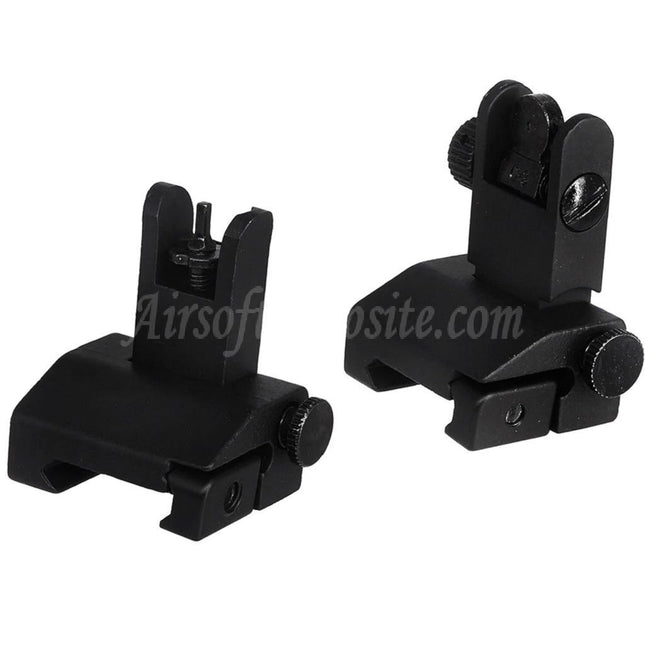 Viseur avant et arrière rabattable en métal CYMA pour fusils AEG M4 M16 avec rail Picatinny 20 mm 1913