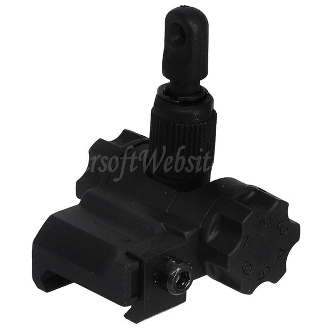 Mire arrière rabattable CYMA SCAR en plastique pour fusils AEG 20 mm avec rail Picatinny 1913 Airsoft