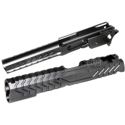 Ensemble de glissière et de cadre central en aluminium CNC 5KU pour pistolets Tokyo Marui Hi-Capa Series GBB Airsoft