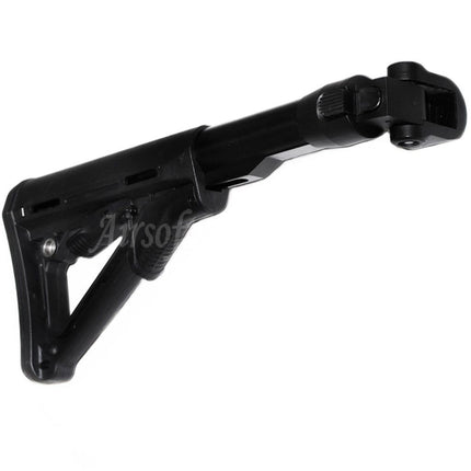 CYMA 6-Positions CTR Style Retractable Folding Stock For CYMA CM076 AK74 Series AEG Rifles Airsoft Black