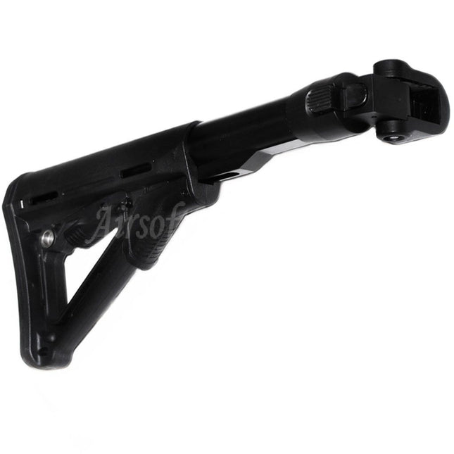 Crosse rétractable pliable CYMA 6 positions style CTR pour fusils AEG CYMA CM076 série AK74 Airsoft noir