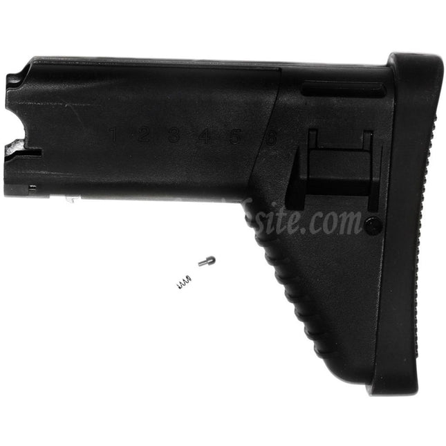 Crosse rétractable en polymère CYMA 180 mm pour fusils AEG Cybergun SCAR de la série Airsoft, noire