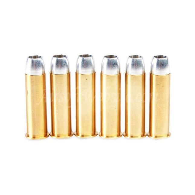 Lot de 6 cartouches métalliques King Arms pour revolvers King Arms Peacemaker SAA série .45, pistolets Airsoft