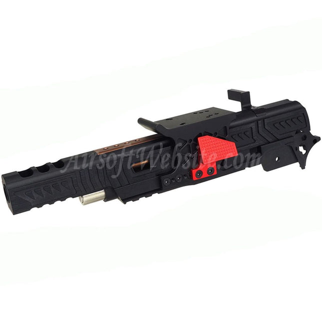 5KU CNC Aluminum Limcat Sabercat Style Barrel Slide Middle Frame Kit Complete Set Suitable For Tokyo Marui Hi-Capa Series GBB Pistols