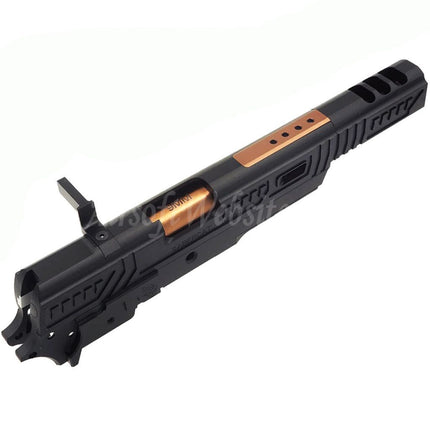 5KU CNC Aluminum Limcat Sabercat Style Barrel Slide Middle Frame Kit Complete Set Suitable For Tokyo Marui Hi-Capa Series GBB Pistols