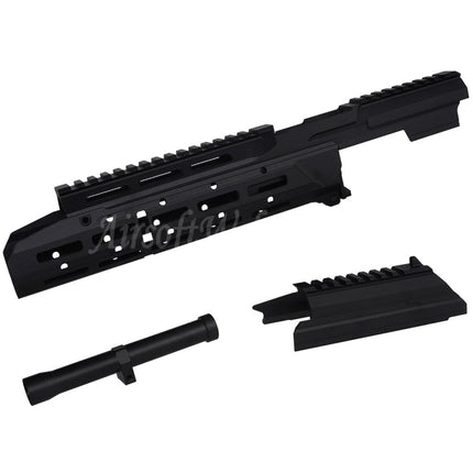 5KU Chassis SAG Style MK3 Monolithic M-Lok Handguard Rail System Railed Dust Cover Set For Tokyo Marui AKM GBB Series Rifles Airsoft Black