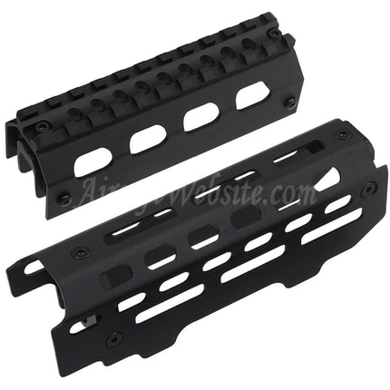 CYMA Aluminium M-LOK Handguard Rail System Suitable For AK74U Series AEG Rifles Airsoft Black