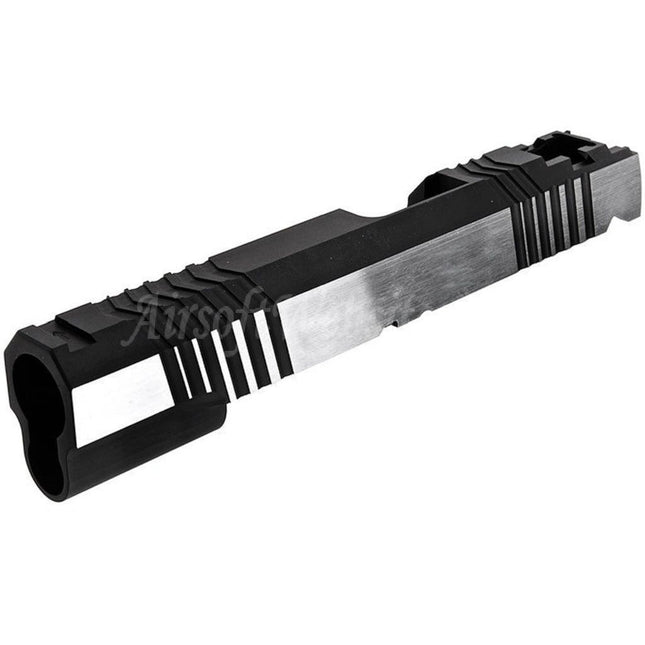 GK Tactical Aluminium SV Standard Slide avec boîtier de buse et bouchon de ressort de recul pour pistolets Tokyo Marui Hi-Capa série 1911 GBB Airsoft