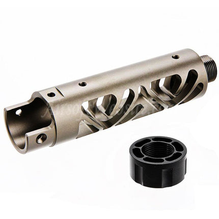 Kit de canon avant en aluminium CNC Narcos Airsoft (type 6) pour pistolets GBB Action Army série AAP01