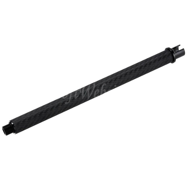 Dr. Black Light Weight Carbon Fiber 12" Inches Outer Barrel -14mm CCW Counter-Clockwise Thread For Tokyo Marui M4 Series MWS GBB Rifles Airsoft
