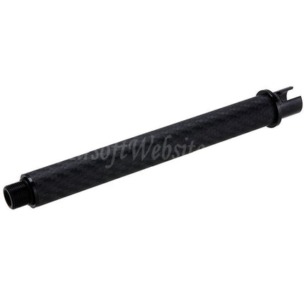 Dr. Black Light Weight Carbon Fiber 7" Inches Outer Barrel -14mm CCW Counter-Clockwise Thread For Tokyo Marui M4 Series MWS GBB Rifles Airsoft