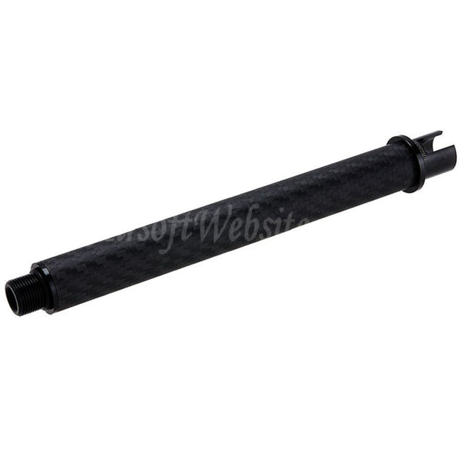 Dr. Black Light Weight Carbon Fiber 7" Inches Outer Barrel -14mm CCW Counter-Clockwise Thread For Tokyo Marui M4 Series MWS GBB Rifles Airsoft
