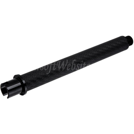 Dr. Black Light Weight Carbon Fiber 7" Inches Outer Barrel -14mm CCW Counter-Clockwise Thread For Tokyo Marui M4 Series MWS GBB Rifles Airsoft