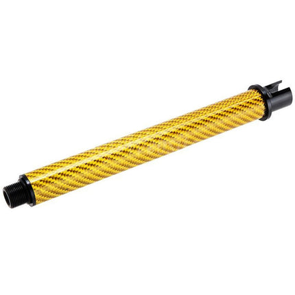 Dr. Black Light Weight Carbon Fiber 7" Inches Outer Barrel -14mm CCW Counter-Clockwise Thread For Tokyo Marui M4 Series MWS GBB Rifles Airsoft