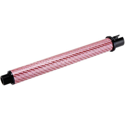 Dr. Black Light Weight Carbon Fiber 7" Inches Outer Barrel -14mm CCW Counter-Clockwise Thread For Tokyo Marui M4 Series MWS GBB Rifles Airsoft