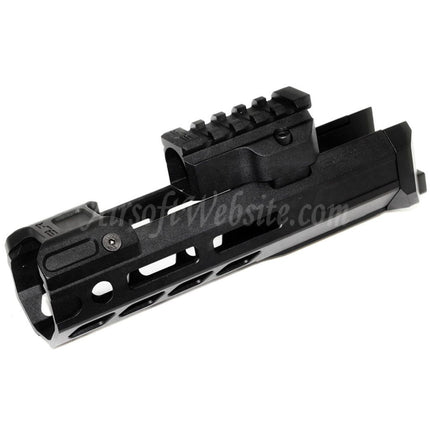 Dytac SLR Rifleworks ION Lite 165mm 6.5" Inches Extended M-LOK Handguard Rail System Kit with Outer Barrel For GHK AK Series GBB Rifles Airsoft Black