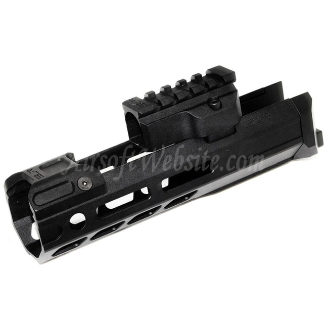 Dytac SLR Rifleworks ION Lite 165mm 6.5" Inches Extended M-LOK Handguard Rail System Kit with Outer Barrel For GHK AK Series GBB Rifles Airsoft Black