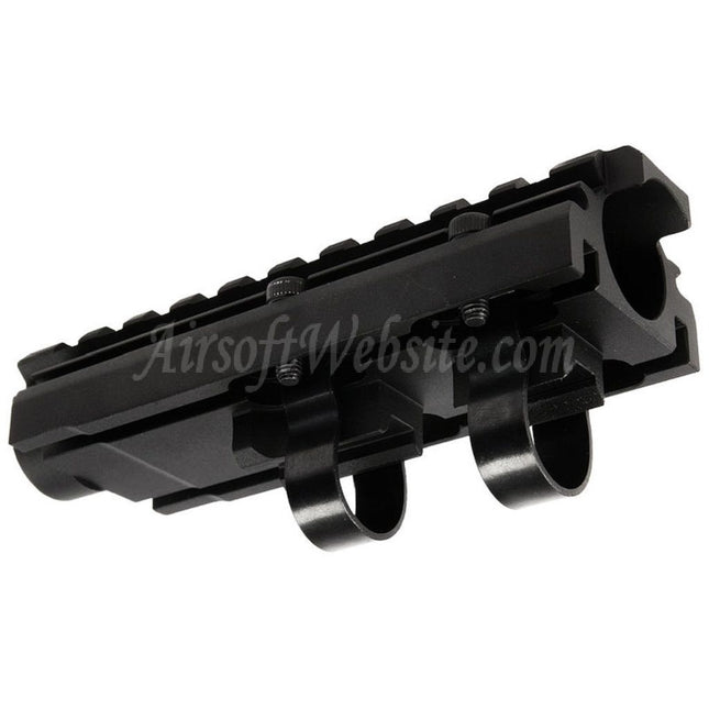 Tube à gaz Hephaestus 20 mm Picatinny Railed Type III pour fusils AKS-74U AKMSU série AEG GBB Airsoft Noir