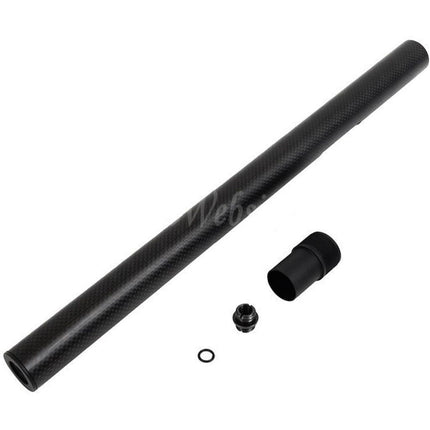 Laylax PSS 421mm Carbon Fiber Outer Barrel For Tokyo Marui VSR-10 G-Spec Series Bolt Action Sniper Airsoft Black