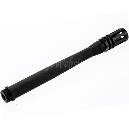 Canon externe allongé VFC - 14 mm CCW avec cache-flamme pour fusils mitrailleurs VFC série M249 GBB Airsoft Noir