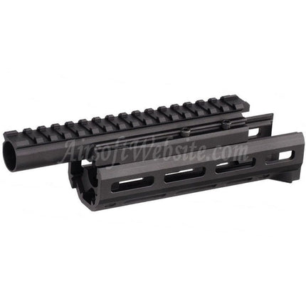 Hephaestus 6,5 Zoll 160 mm CNC-Aluminium M-LOK-Handschutz mit 20 mm Gasrohr mit Schiene für GHK LCT AKS-74U-Serie AEG GBB-Gewehre Airsoft Schwarz