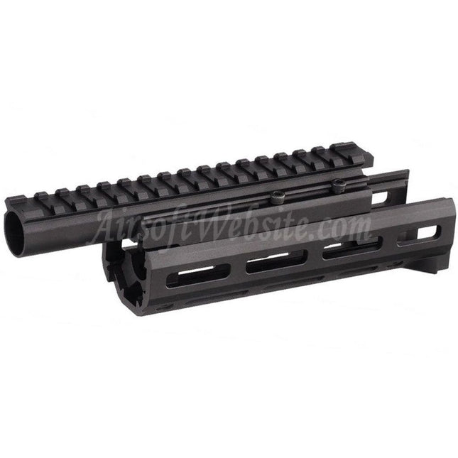Garde-main Hephaestus 6,5 pouces 160 mm en aluminium CNC M-LOK avec tube à gaz de 20 mm pour fusils GHK LCT AKS-74U série AEG GBB Airsoft noir