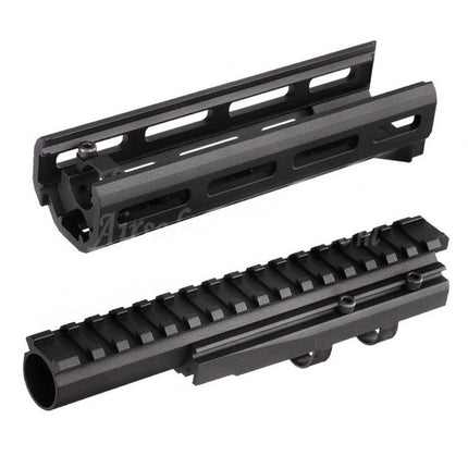 Hephaestus 6,5 Zoll 160 mm CNC-Aluminium M-LOK-Handschutz mit 20 mm Gasrohr mit Schiene für GHK LCT AKS-74U-Serie AEG GBB-Gewehre Airsoft Schwarz