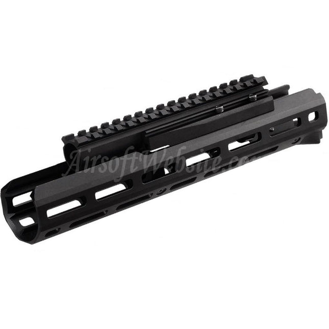 Garde-main Hephaestus 10,5 pouces 265 mm CNC en aluminium M-LOK avec tube à gaz de 20 mm pour fusils Tokyo Marui ZET System AK Series GBB Airsoft Noir