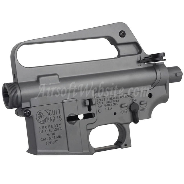 E&C COLT M16VN 604 Style Metal Body Upper Lower Receiver (CNC Logo) Suitable For E&C Tokyo Marui M4 M16 Series AEG Rifles Airsoft Grey